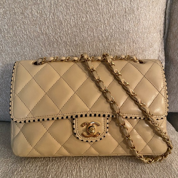 CHANEL Handbags - Rare Chanel Vintage Flap Bag with 24K Gold Hardware
